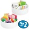 mDesign Divided Storage Turntable for Office, 11.5" Round, 2 Pack